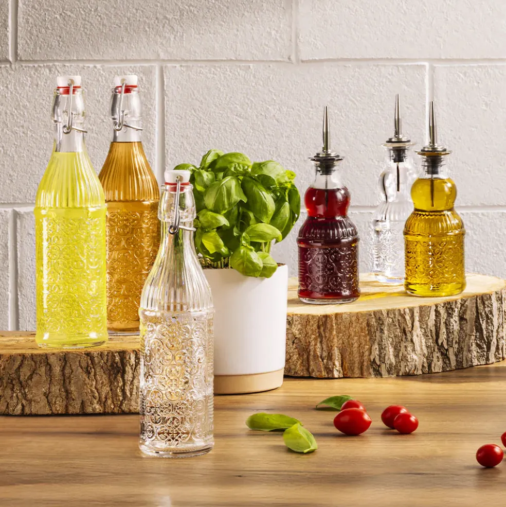 Aceitera y vinagrera de cristal Heritage Bormioli Rocco