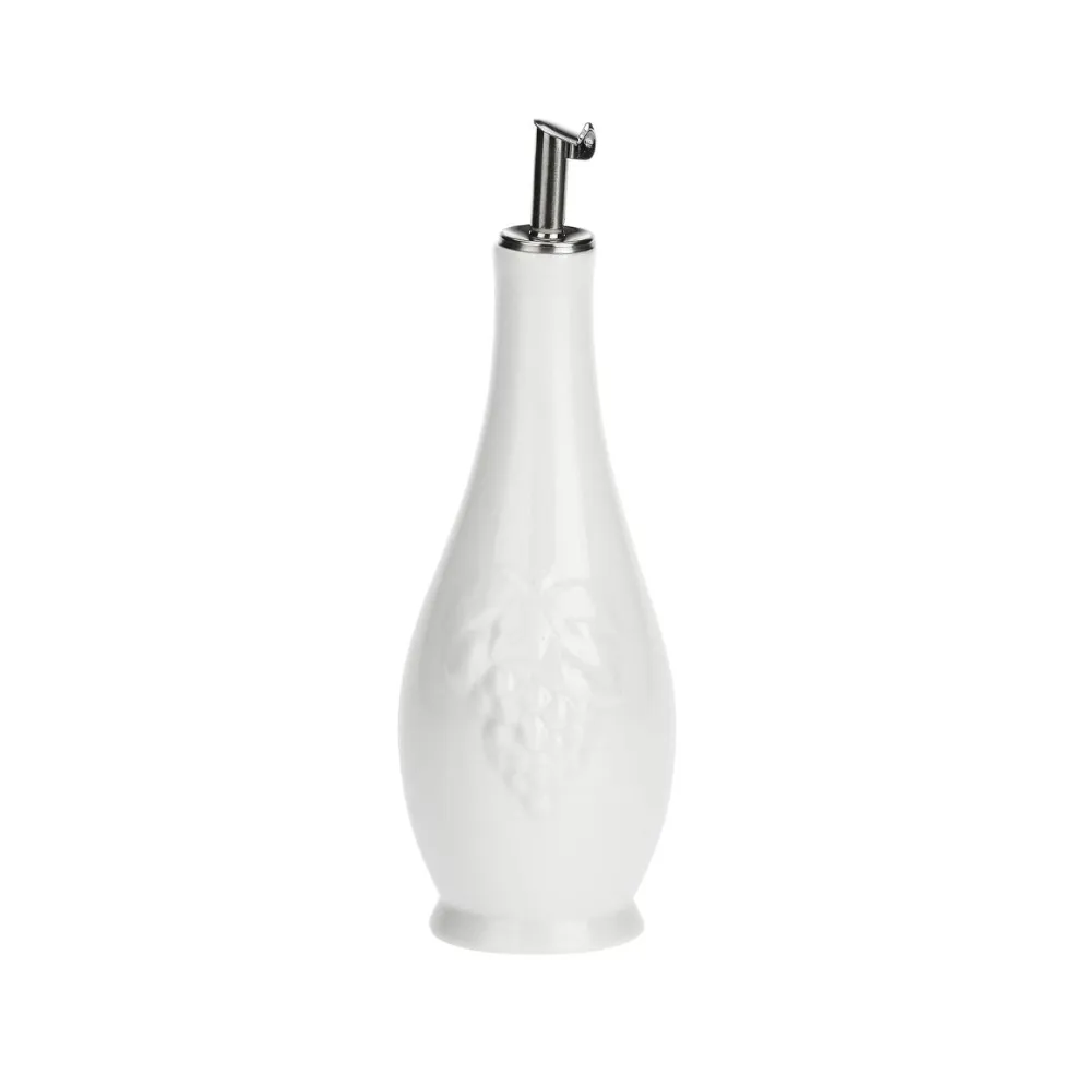 Aceitera y vinagrera ovalada de porcelana Menage La Porcellana Bianca
