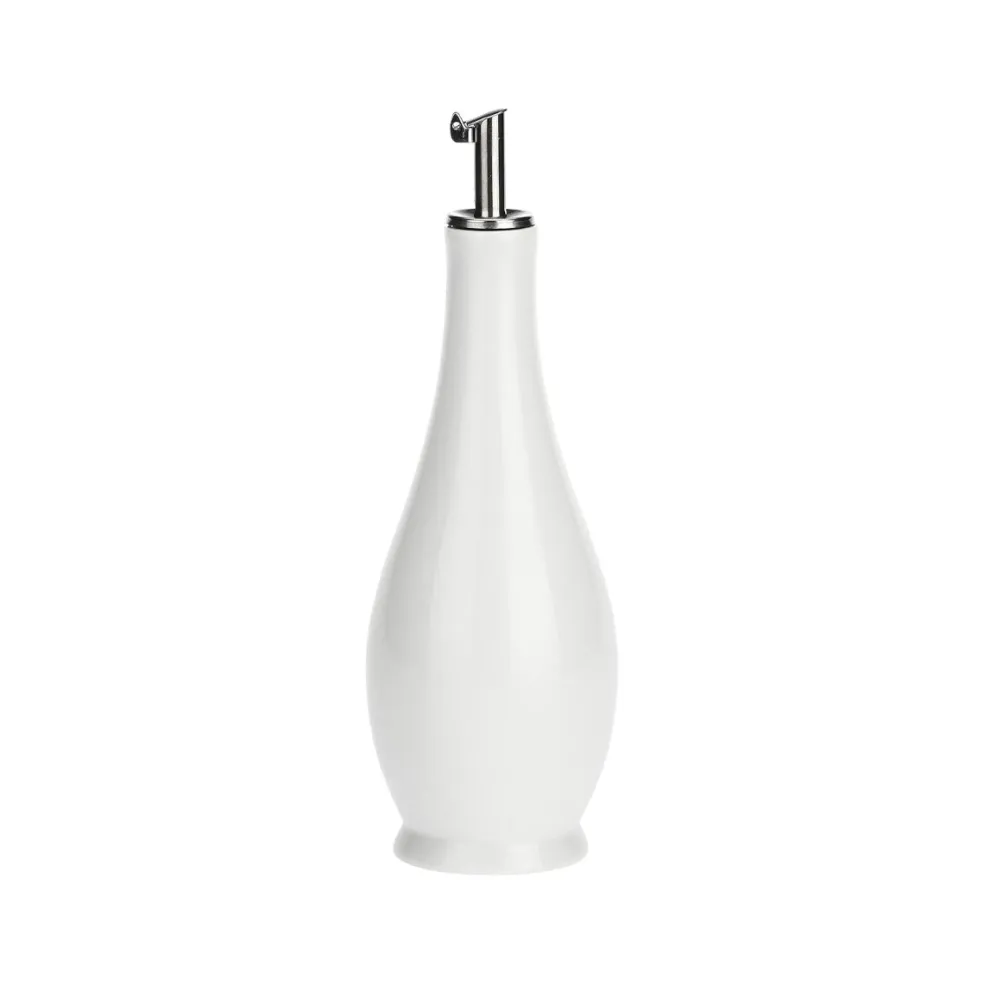 Aceitera y vinagrera ovalada de porcelana Menage La Porcellana Bianca