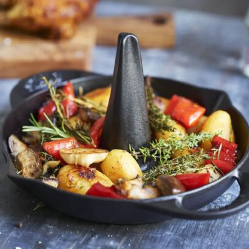 Asador de pollos de hierro fundido Staub