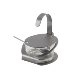 Azúcarera, quesera y salsera Inox y Cristal Sabor Monix