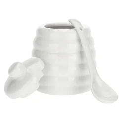 Azucarero con cuchara de porcelana Menage La Porcellana Bianca