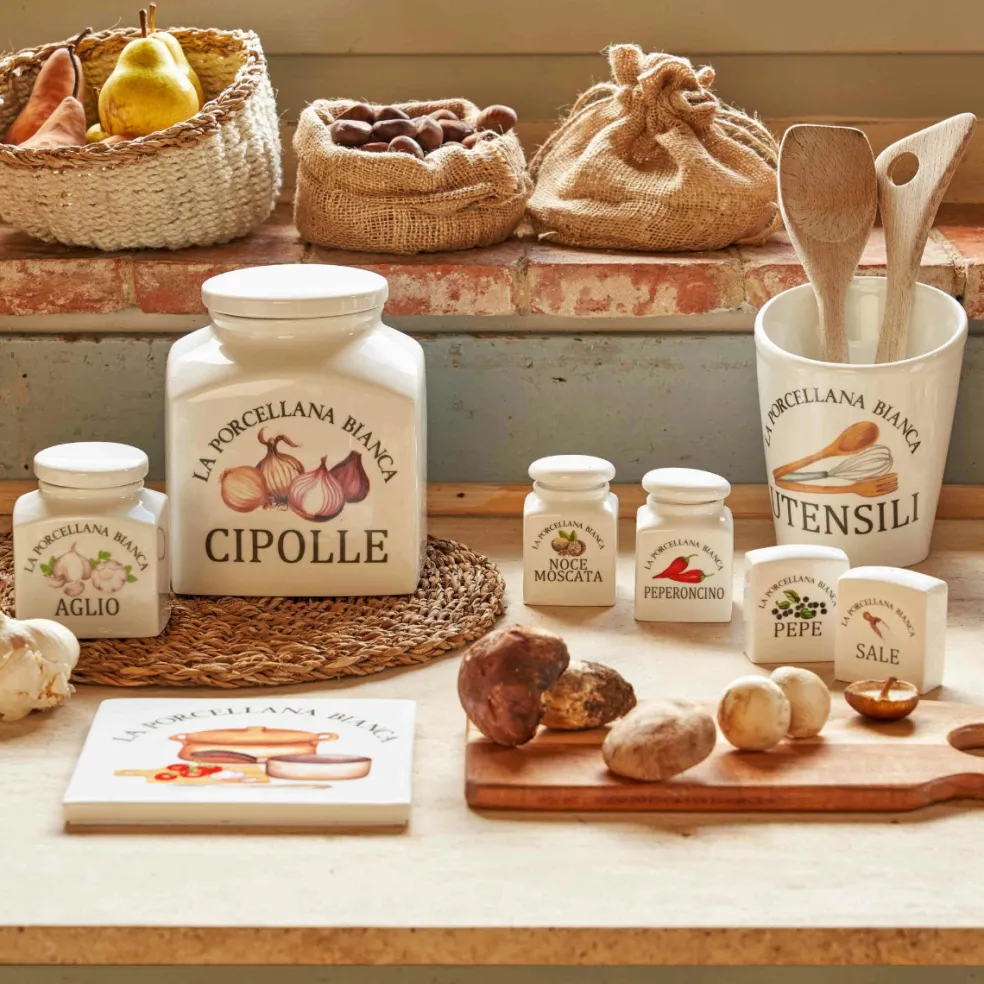 Azucarero de porcelana Conserva La Porcellana Bianca