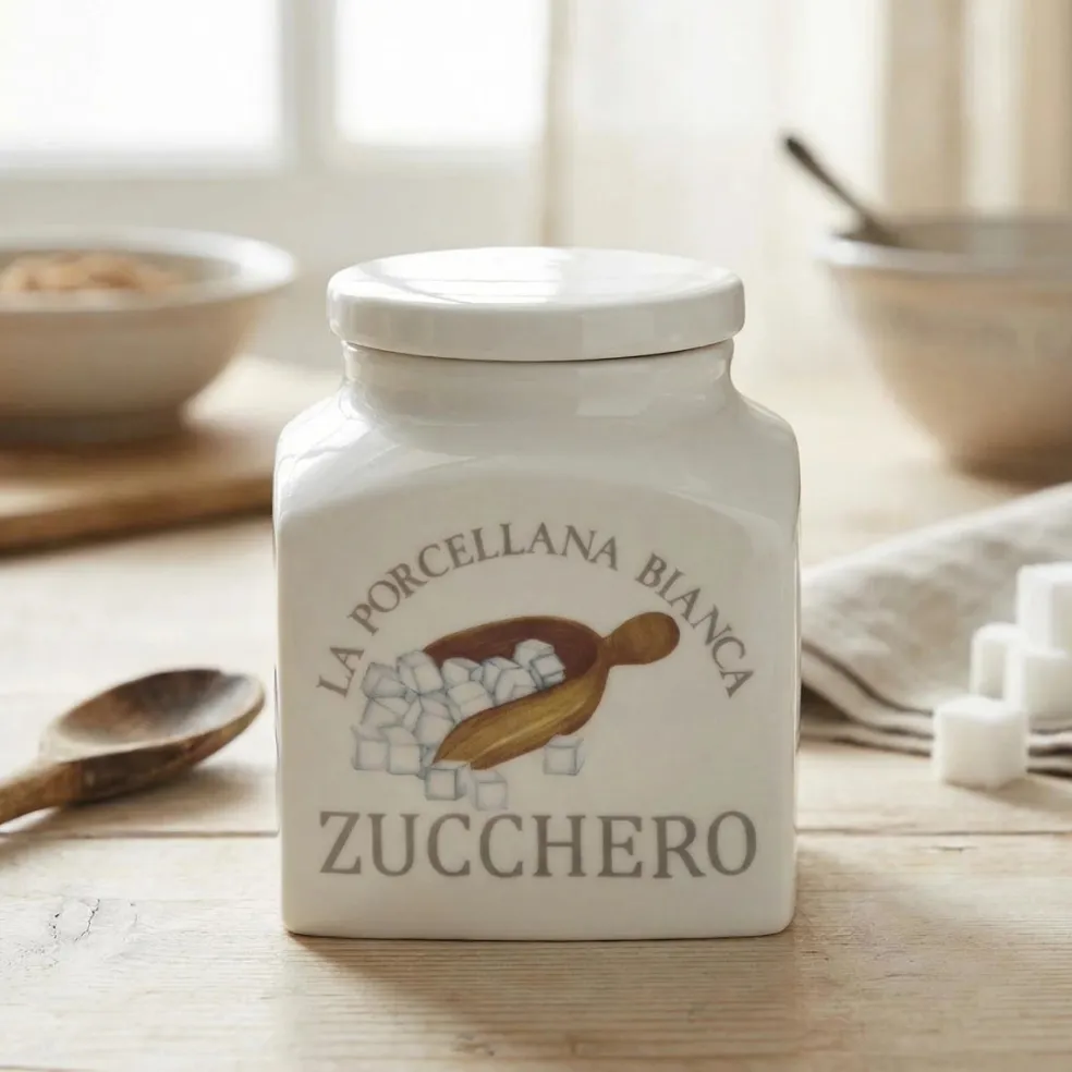 Azucarero de porcelana Conserva La Porcellana Bianca