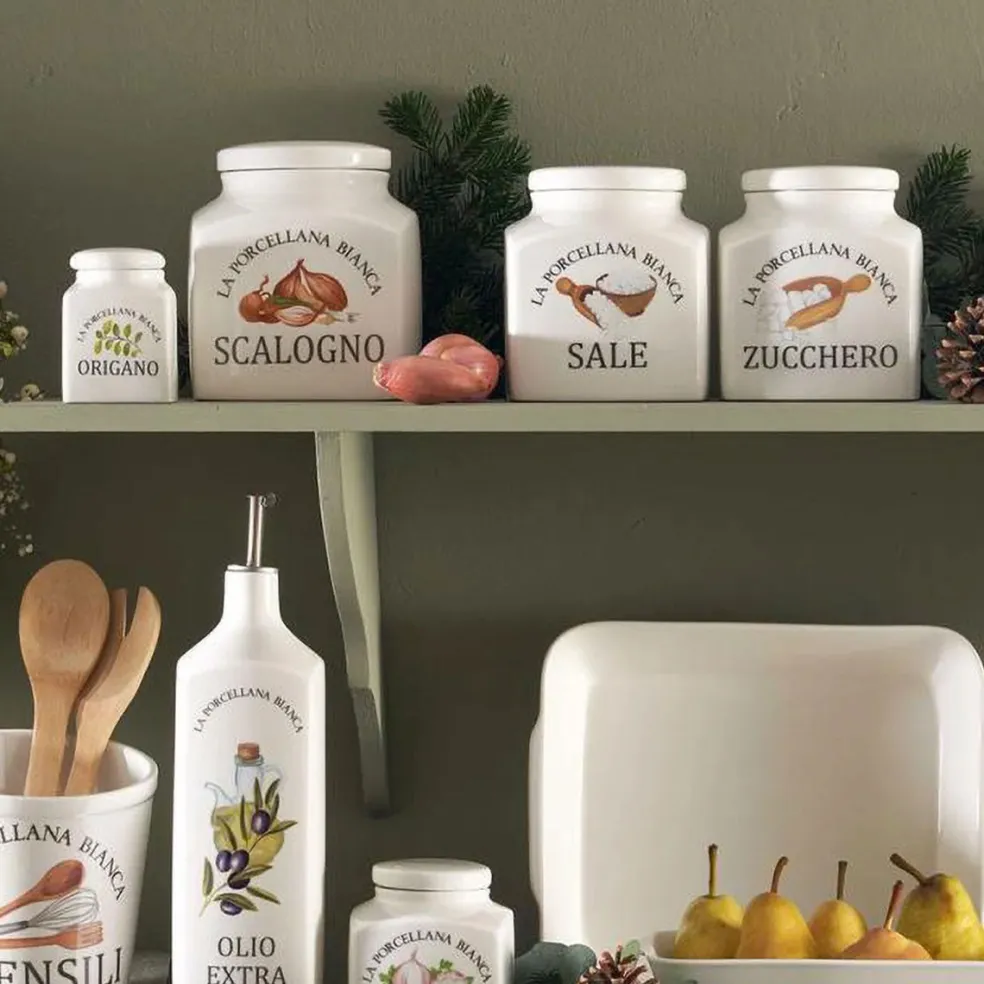 Azucarero de porcelana Conserva La Porcellana Bianca