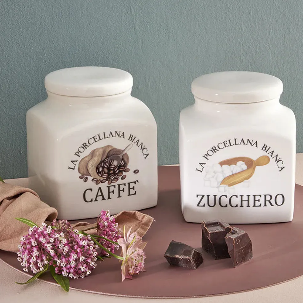 Azucarero de porcelana Conserva La Porcellana Bianca