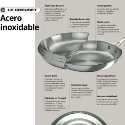 Bandeja asadora de acero inoxidable Le Creuset