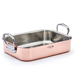 Bandeja asadora de cobre Inocuivre con asas de inox De Buyer