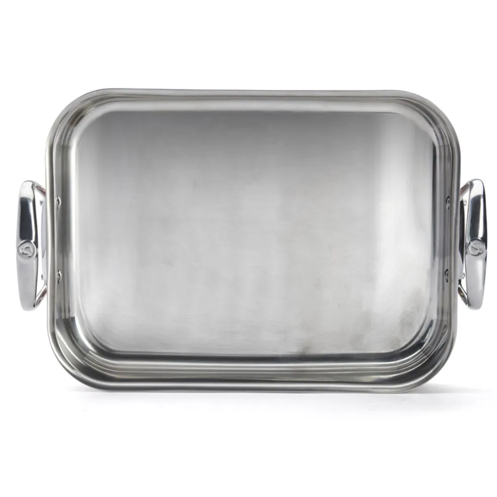 Bandeja asadora de cobre Inocuivre con asas de inox De Buyer
