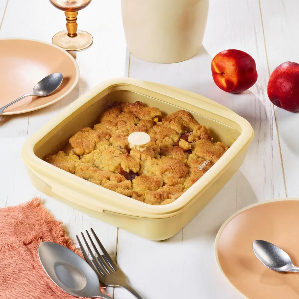 Bandejas de hornear de cristal con tapa Pebbly