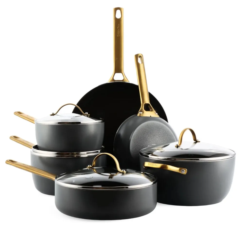 Batería de cocina cerámica 6 piezas Padova Reserve Black GreenPan