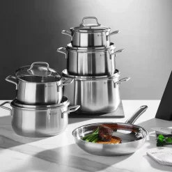 Batería de cocina de acero inox 4 y 6 piezas Brillant WMF