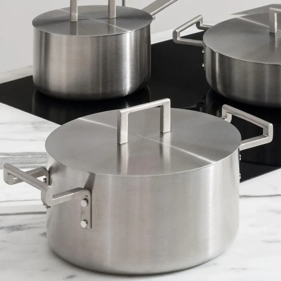 Batería de cocina de acero inoxidable multicapa Convivio Alessi