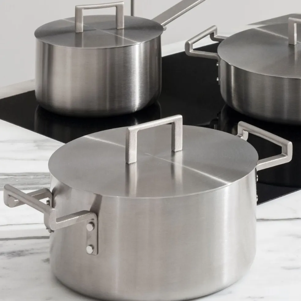 Batería de cocina de acero inoxidable multicapa Convivio Alessi