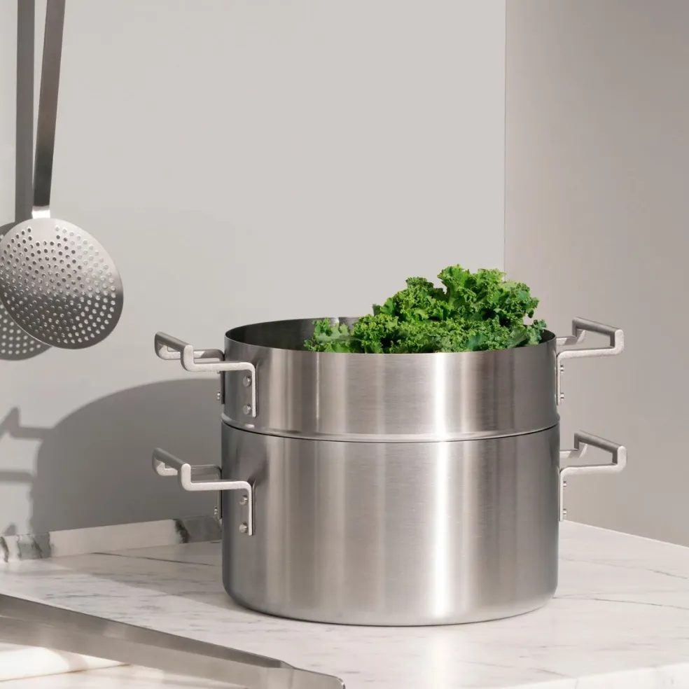 Batería de cocina de acero inoxidable multicapa Convivio Alessi