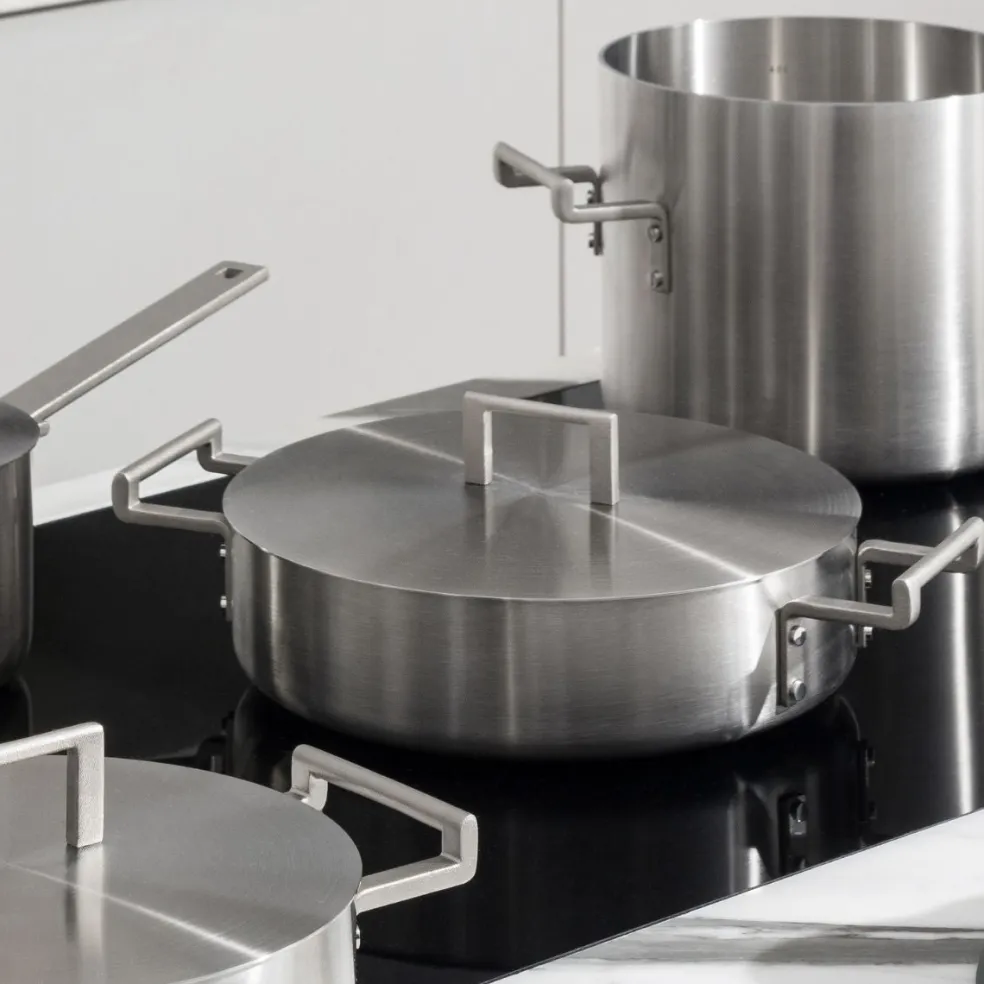 Batería de cocina de acero inoxidable multicapa Convivio Alessi