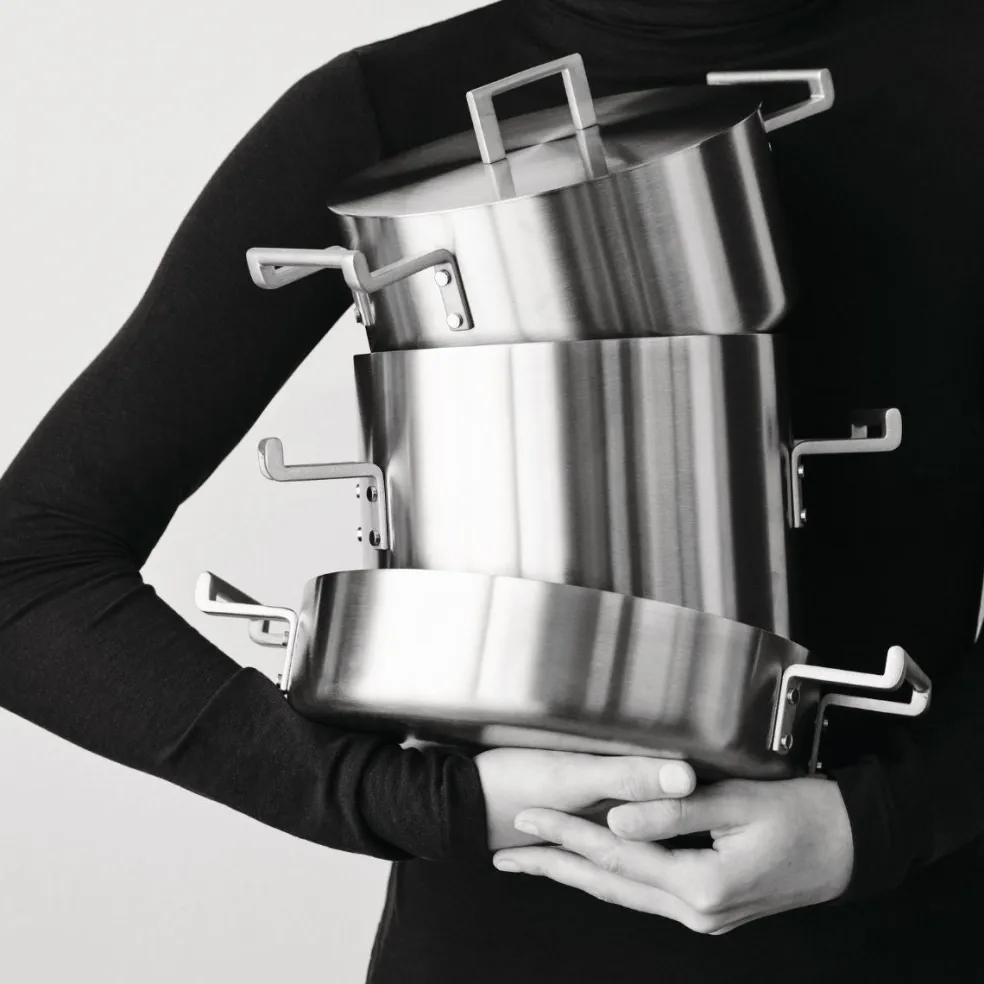 Batería de cocina de acero inoxidable multicapa Convivio Alessi