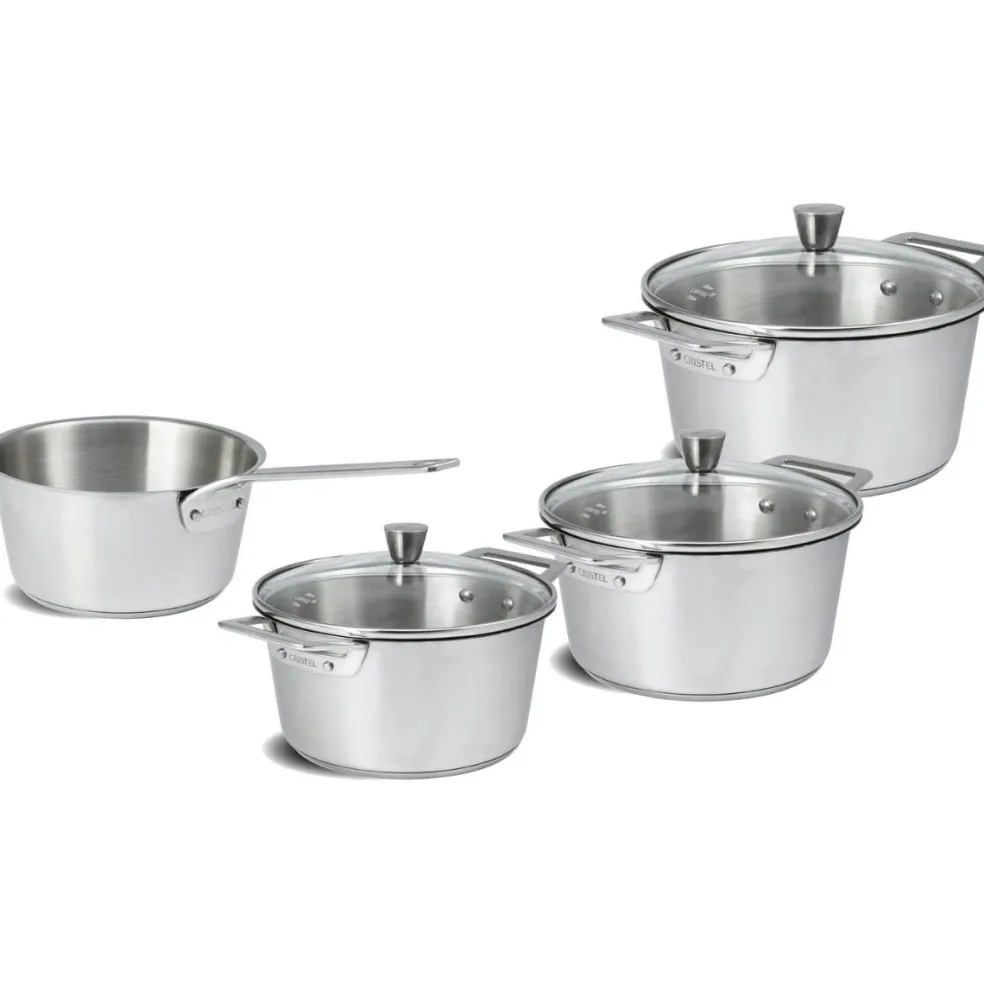 Batería de 4 piezas de acero inoxidable 1826 Cristel