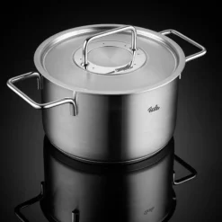 Batería 4 piezas acero inox con tapa de acero Pure Collection Fissler