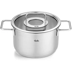 Batería 4 piezas acero inoxidable con tapa de cristal Pure Collection Fissler