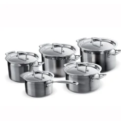 Batería 5 piezas de acero inoxidable Le Creuset