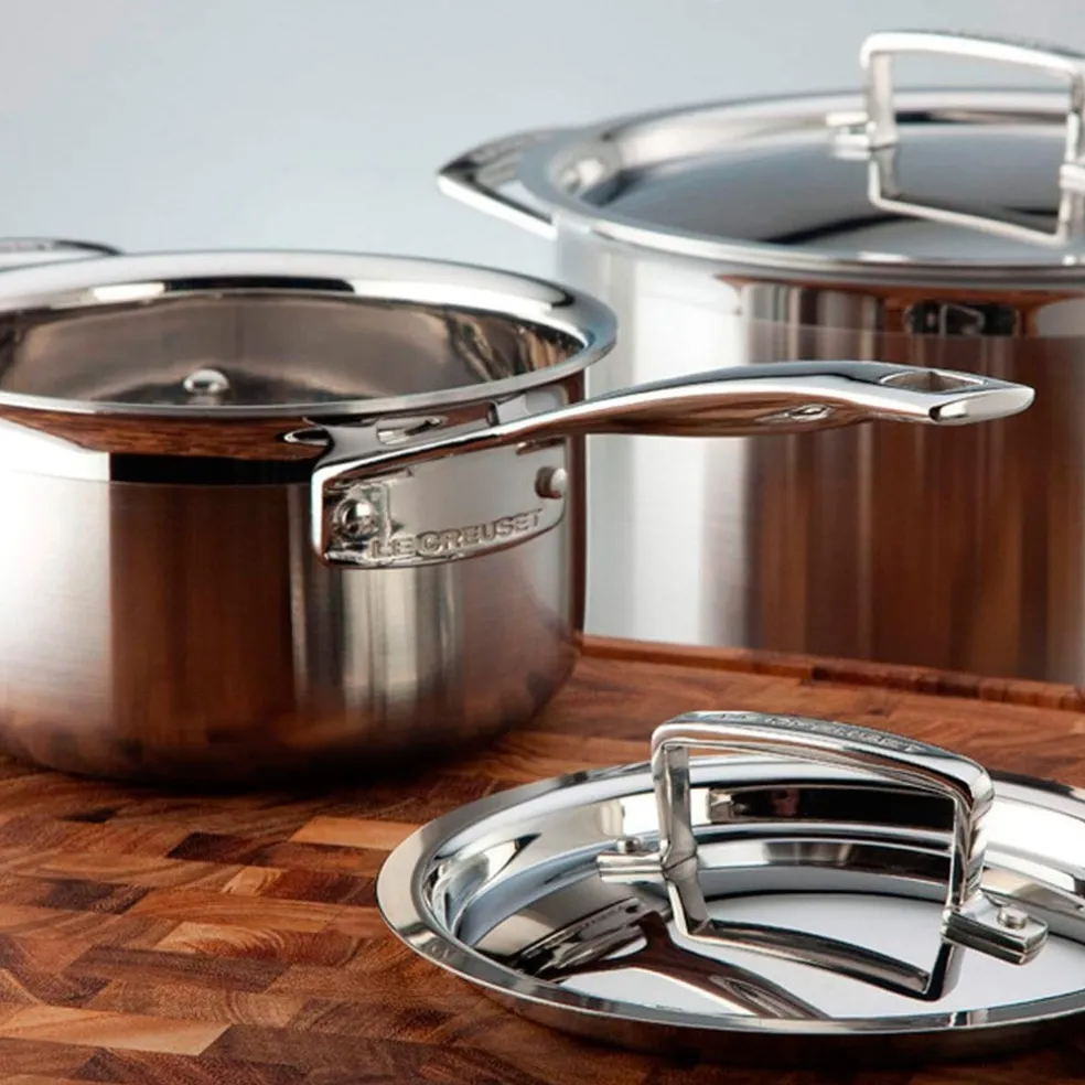 Batería 5 piezas de acero inoxidable Le Creuset