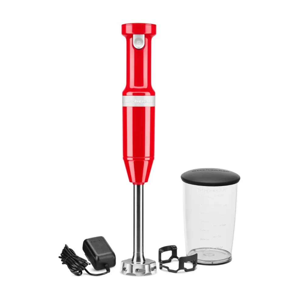 Batidora de mano inalámbrica roja KitchenAid