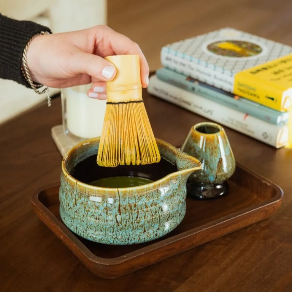 Batidor de bambú tradicional para té matcha Bredemeijer