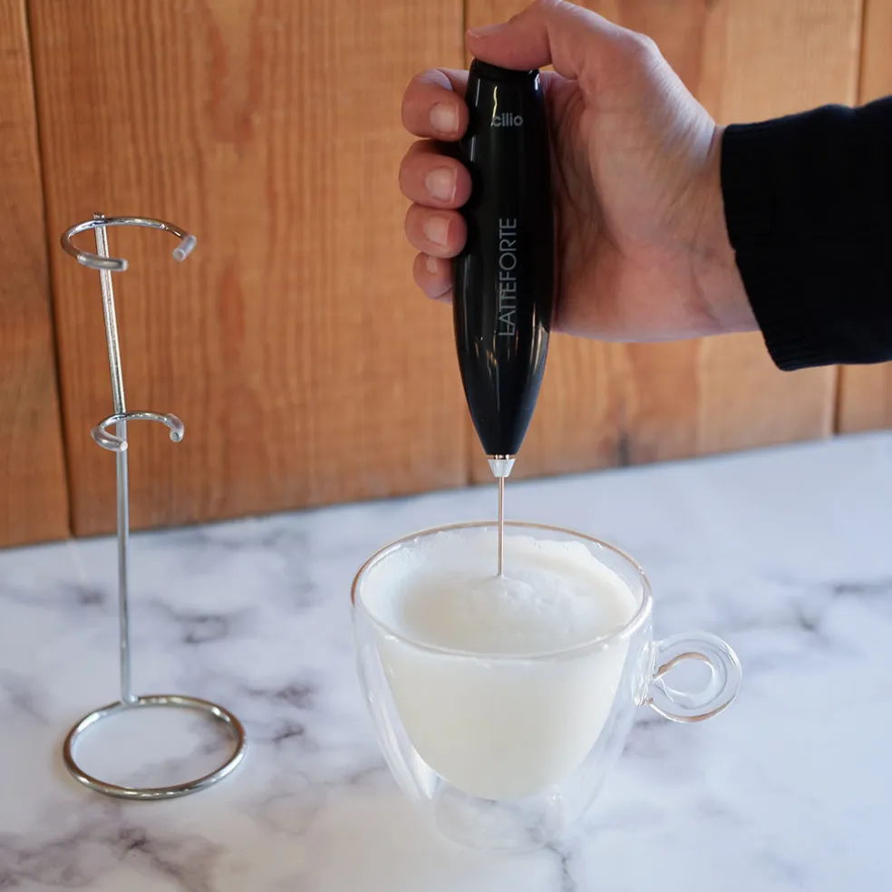 Batidor espumador para leche Cilio (con soporte)