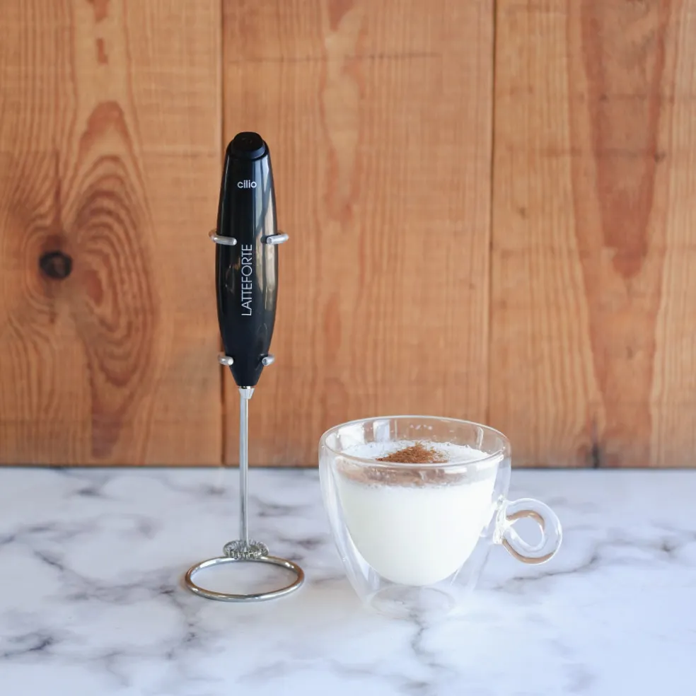 Batidor espumador para leche Cilio (con soporte)