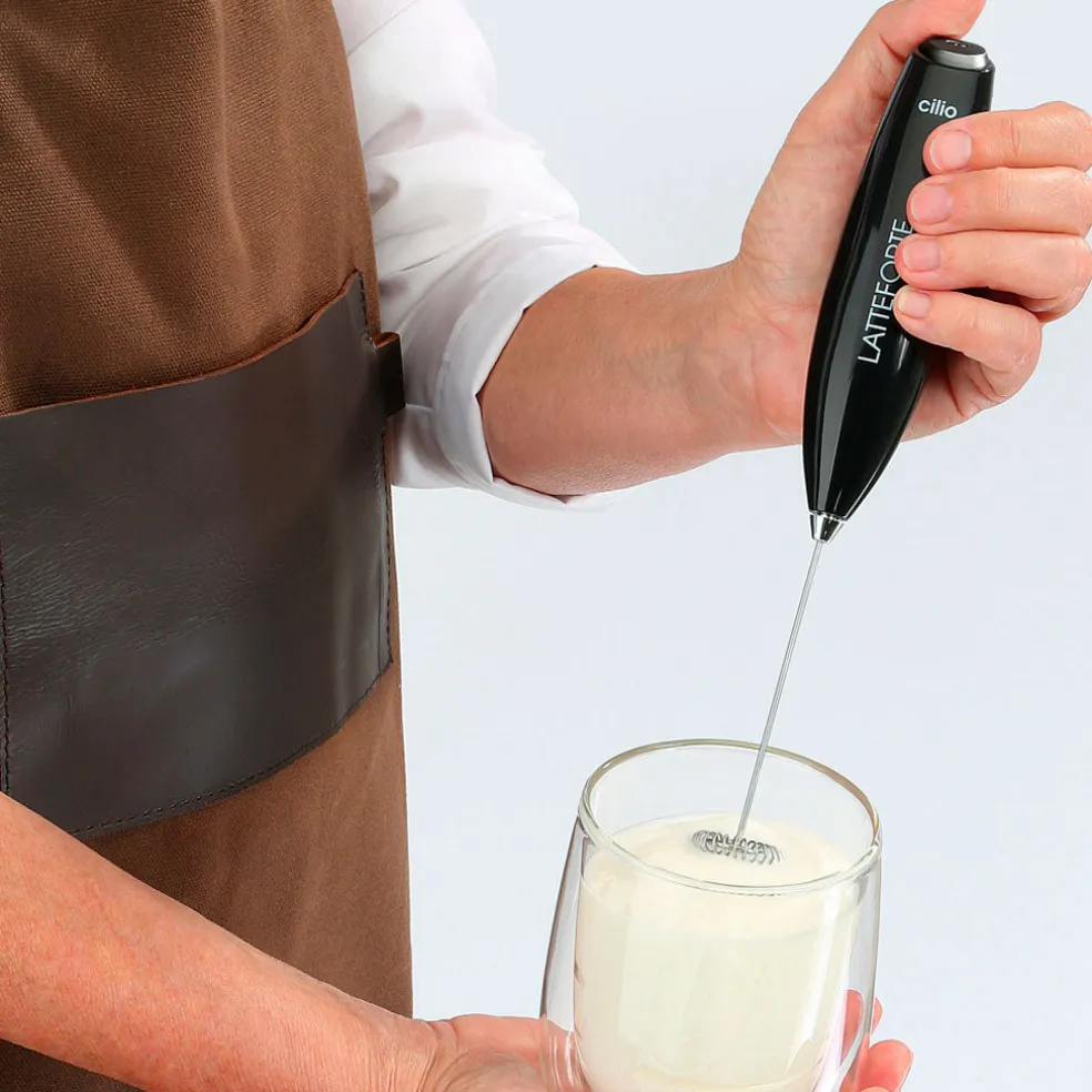 Batidor espumador para leche Cilio (con soporte)