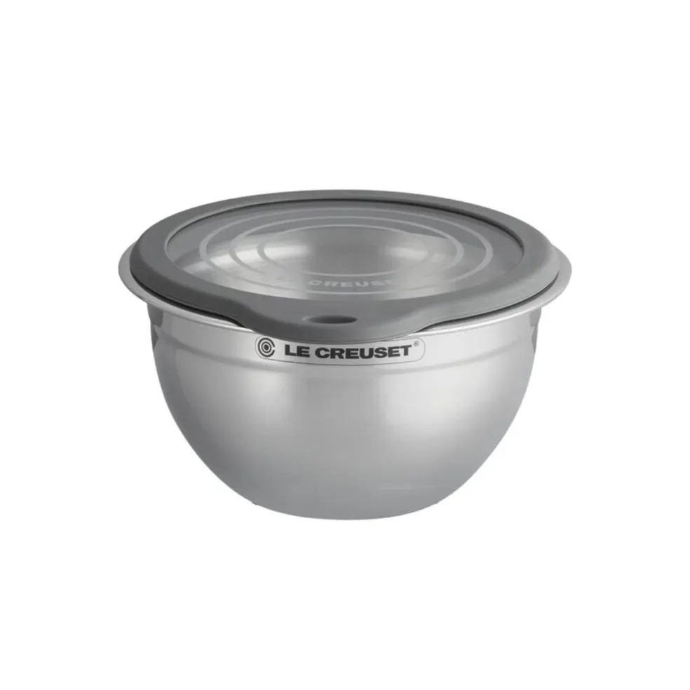 Bol acero inoxidable con tapa de cristal Le Creuset