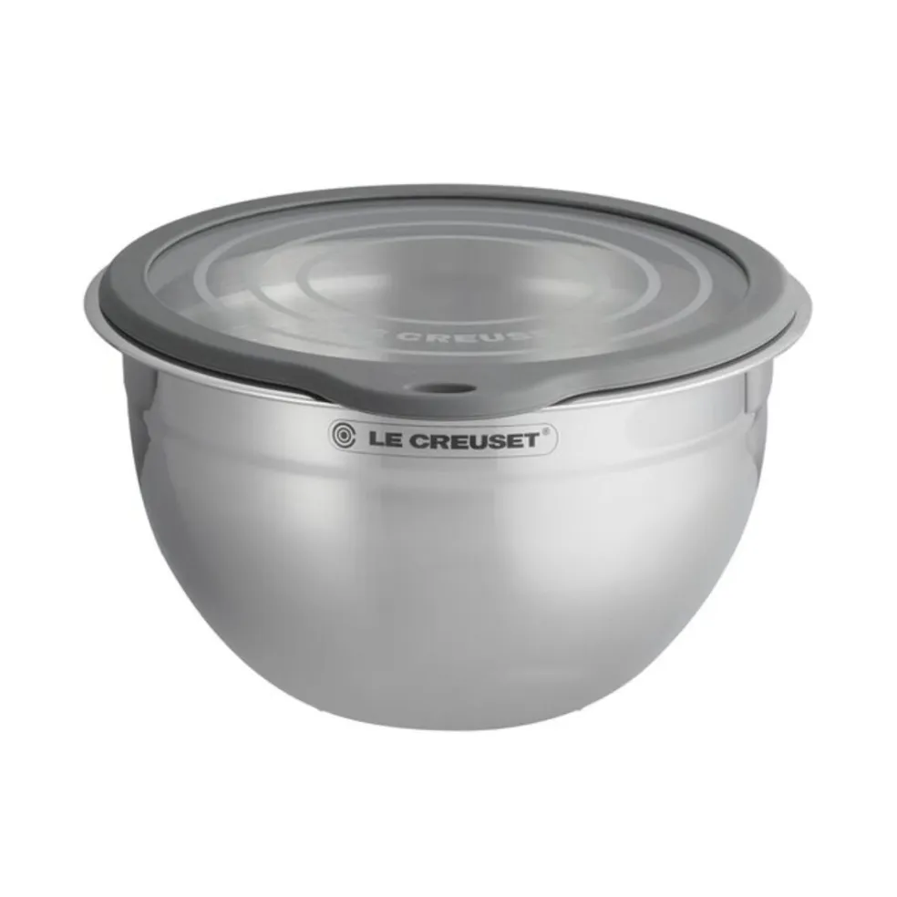 Bol acero inoxidable con tapa de cristal Le Creuset
