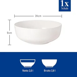 Bol ensaladera 2L de porcelana Afina Villeroy & Boch