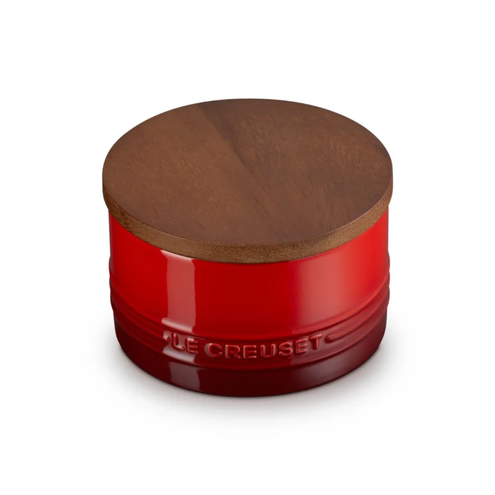 Bote cerámico con tapa de madera Signature Le Creuset