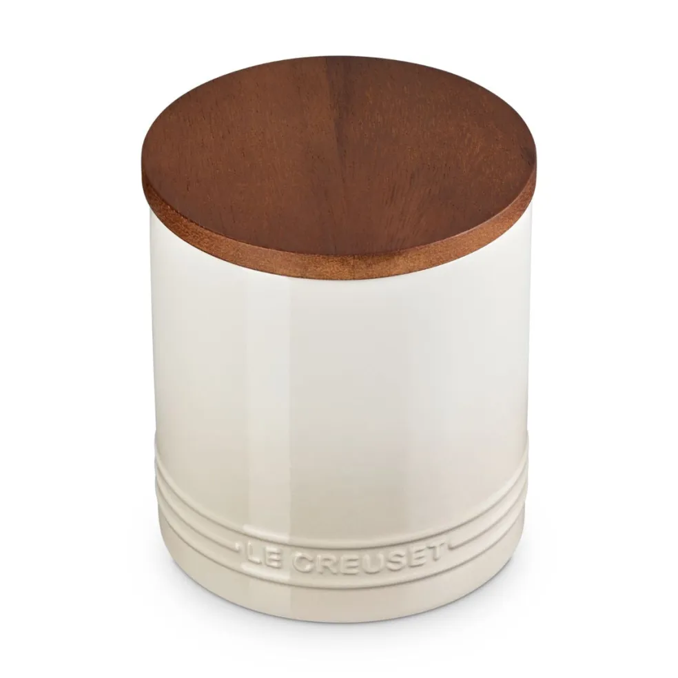Bote cerámico con tapa de madera Signature Le Creuset