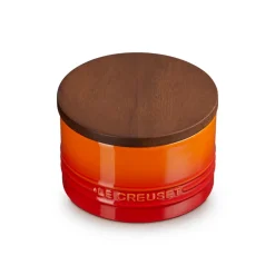 Bote cerámico con tapa de madera Signature Le Creuset