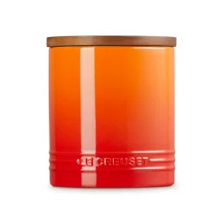 Bote cerámico con tapa de madera Signature Le Creuset