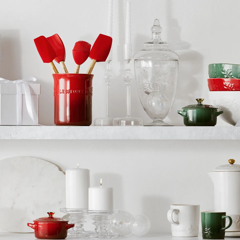 Bote cerámico para espátulas Holly ¡Edición Especial Navidad! Le Creuset