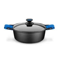 Cacerola alta con tapa Solid+ con asas de silicona Monix