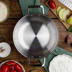 Cacerola alta de acero inoxidable 5-Ply con tapa Castel'Pro Cristel