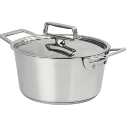Cacerola alta de acero inoxidable con tapa de inox 1826 Cristel