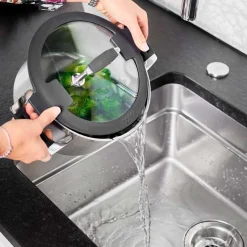 Cacerola alta de acero inoxidable con tapa de cristal Silence Pro Rösle