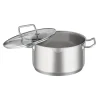 Cacerola alta de acero inoxidable con tapa de cristal Expertiso Rösle