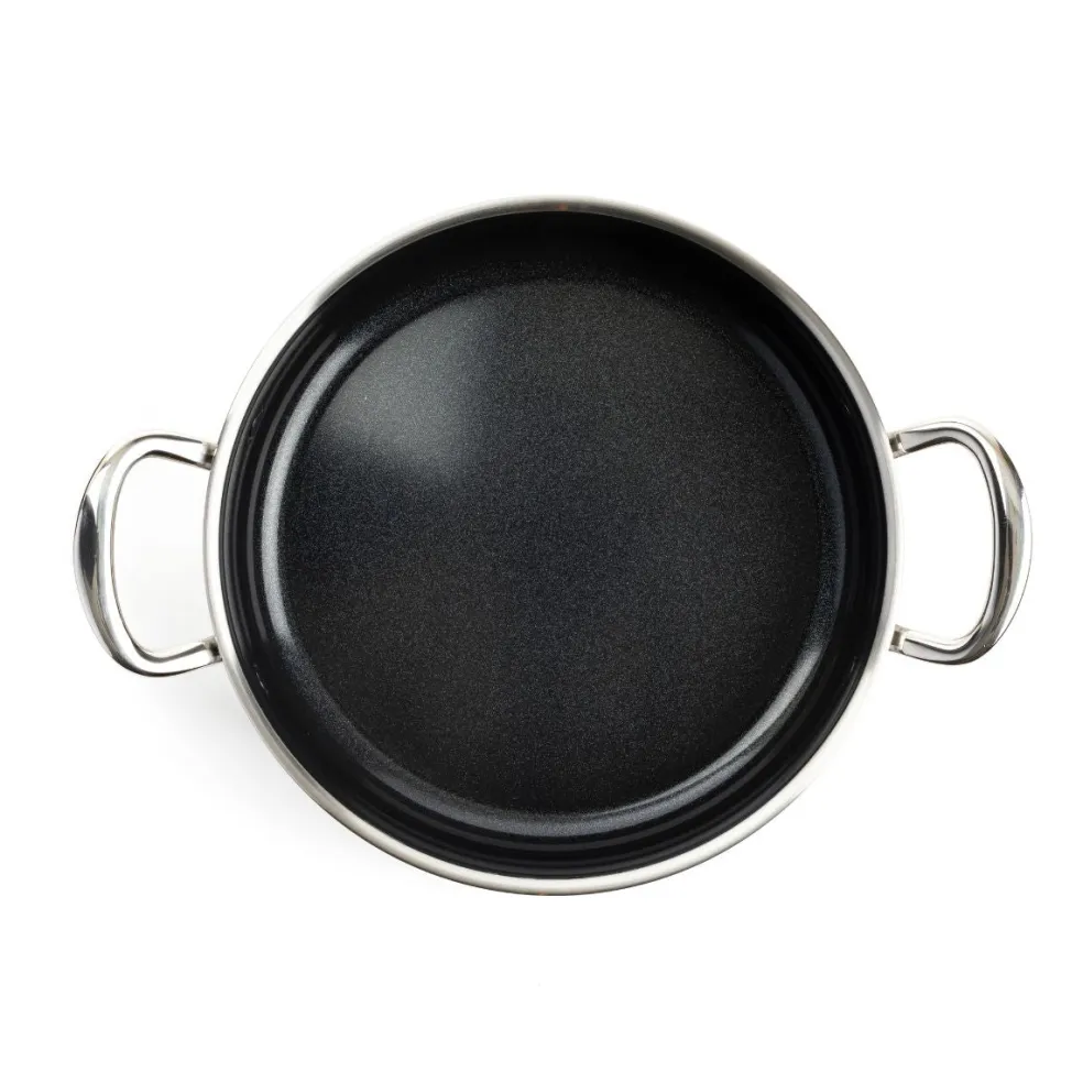 Cacerola baja cerámica con exterior acero inoxidable Premiere GreenPan