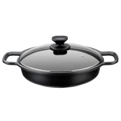 Cacerola baja con tapa Solid+ con asas de silicona Monix