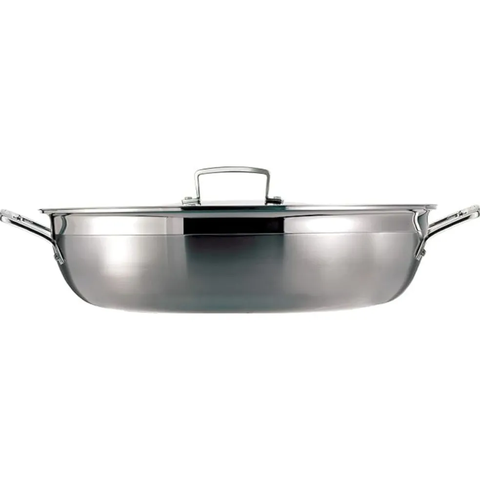 Cacerola baja de acero inoxidable 3-PLY Le Creuset