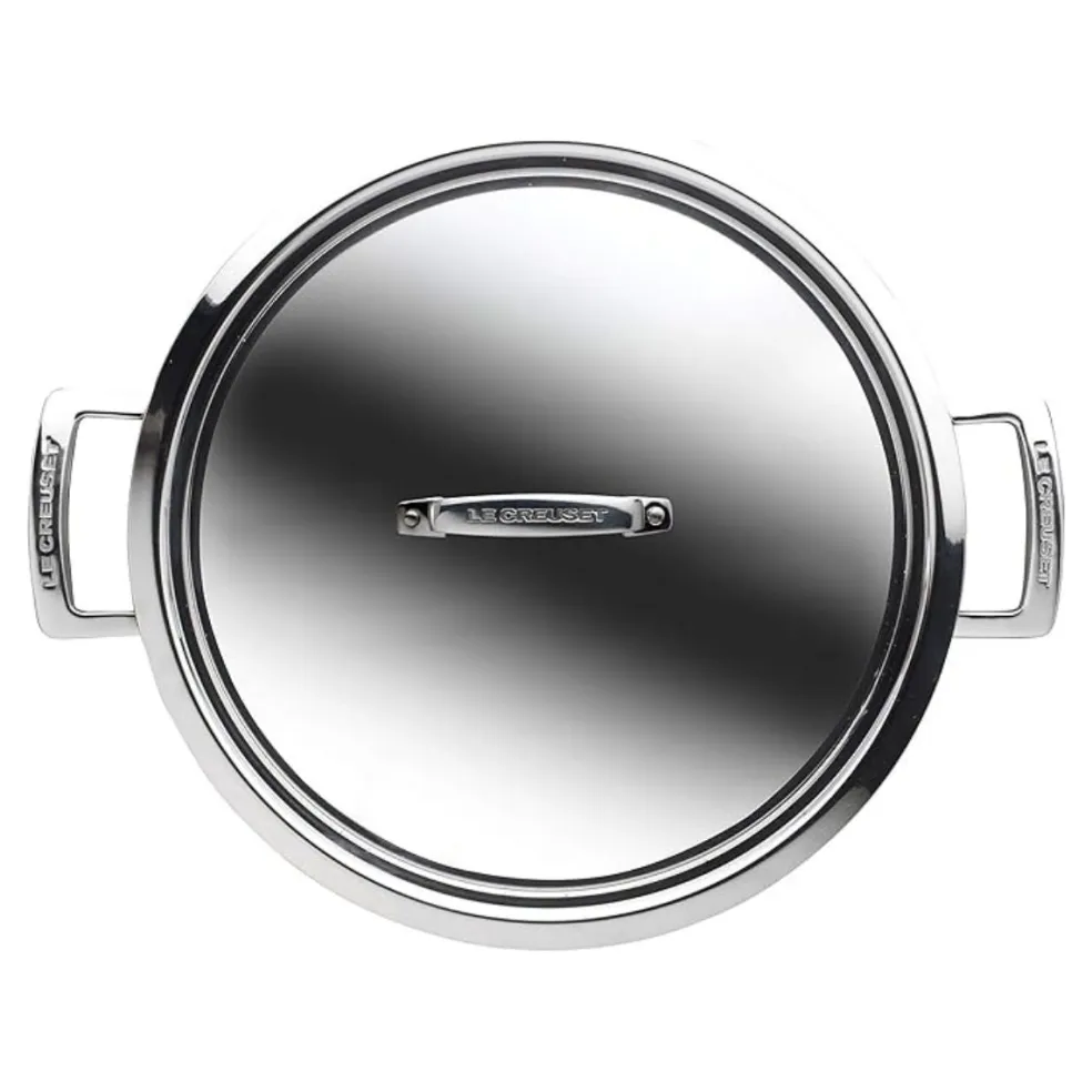 Cacerola baja de acero inoxidable 3-PLY Le Creuset