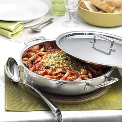 Cacerola baja de acero inoxidable 3-PLY Le Creuset