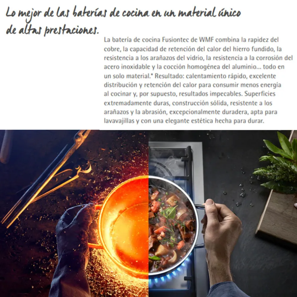 Cacerola baja de hierro FusionTec Mineral Black WMF